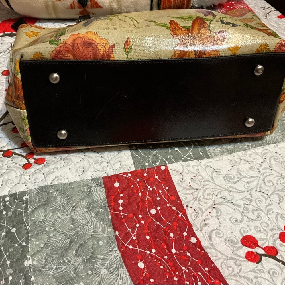 Black Floral Tote Bag